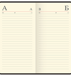 Еженедельник недатированный, карманный, 64л., кожзам, OfficeSpace "Windsor ", черный, зол. срез