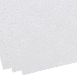 Обложки картонные для переплета, А4, КОМПЛЕКТ 100 шт., тиснение под кожу, 230 г/м2, белые, BRAUBERG, 530838