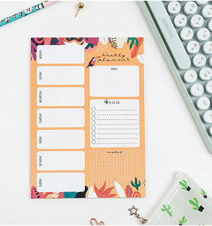 Планер на неделю MESHU 148*210мм (А5), 30л., "Bright life", на склейке