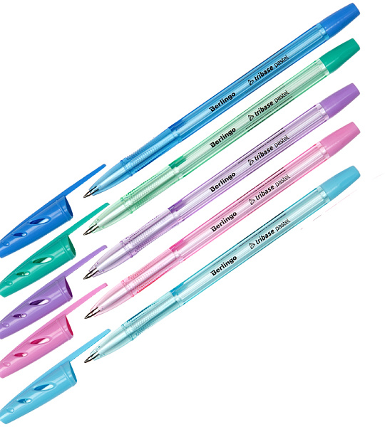 Ручка шариковая Berlingo "Tribase Pastel" синяя, 0,7мм