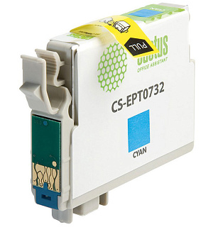 Картридж совм. Cactus EPT0732 голубой для Epson Stylus С79/C110/СХ3900/CX4900/CX5900 (11.4мл)