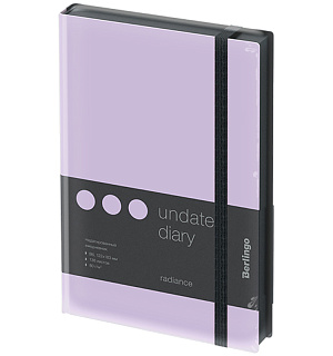 Ежедневник недатир. В6, 136л., кожзам, Berlingo "Instinct", черный/лаванда, с резинкой