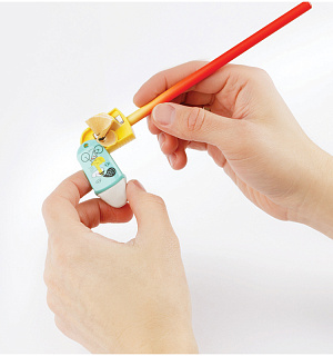 Точилка пластиковая с ластиком MESHU "Summer party" 1 отверстие, ассорти