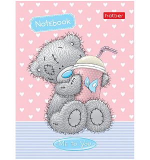 Блокнот А7 48л. на склейке Hatber "MeToYou", 3-х цветный блок