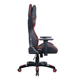 Кресло компьютерное BRABIX "GT Carbon GM-120", две подушки, экокожа, черное/красное, 531931