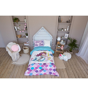 Постельное бельё «Этель» 1.5 сп Really mermaid 143*215 см, 150*214 см, 50*70 см -1 шт,100% хл, бязь