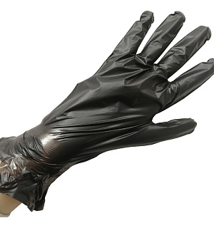 Перчатки эластомерные Aviora, XL, 100шт., черные, картонная коробка