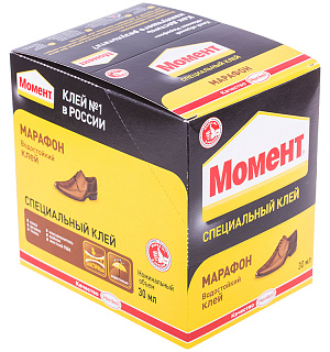 Клей Момент "Марафон", обувной 30мл, шоу-бокс