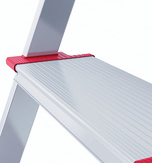 Стремянка алюминиевая 7 ШИРОКИХ СТУПЕНЕЙ 13 см, площадка 1,5 м, нагрузка 225 кг, вес 6,8 кг, 5110107, НВ