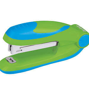 Степлер №10 Berlingo "Fuze" до 15л., 50 скоб, пластиковый корпус, зеленый