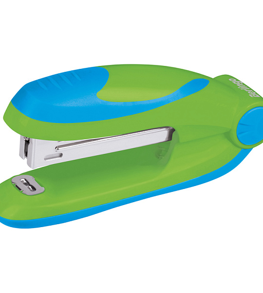 Степлер №10 Berlingo "Fuze" до 15л., 50 скоб, пластиковый корпус, зеленый