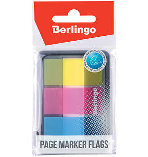 Флажки-закладки Berlingo, 45*20мм, 20л*3 неоновых цвета, в диспенсере