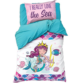 Постельное бельё «Этель» 1.5 сп Really mermaid 143*215 см, 150*214 см, 50*70 см -1 шт,100% хл, бязь