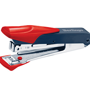 Степлер №10 Berlingo "Power TX" до 20л., металлический корпус, красный