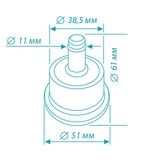 Заглушки для крестовины для кресел, шток 11мм, FootSet35, Бюрократ, 5шт. (ПОД ЗАКАЗ)