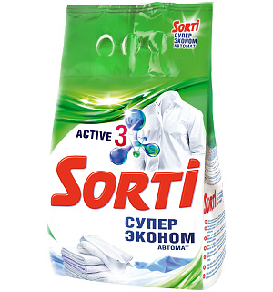 Порошок для машинной стирки Sorti "Супер Эконом", 6кг