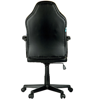 Кресло игровое Helmi HL-S08 "Rally", экокожа черная/серая/желтая