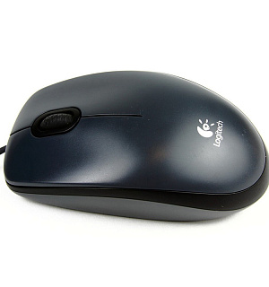 Мышь Logitech M100 Dark Mouse USB серый