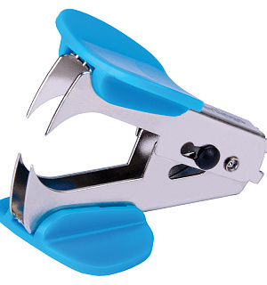 Антистеплер Berlingo "Blitz", с фиксатором, голубой