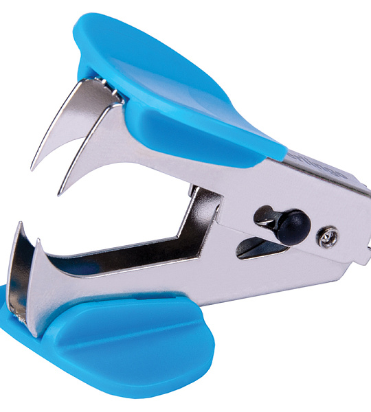 Антистеплер Berlingo "Blitz", с фиксатором, голубой