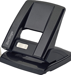 Дырокол Berlingo "Power TX" 30л., металлический, с фиксатором и линейкой, черный