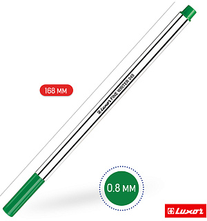Ручка капиллярная Luxor "Fine Writer 045" зеленая, 0,8мм