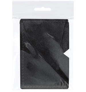 Кардхолдер OfficeSpace, 3 отделения, 10*7см, натуральная кожа, черный