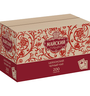 Чай Майский "Черный", черный, 200шт., 2г сашет