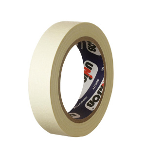 Клейкая лента малярная 19мм х 25м UNIBOB белая