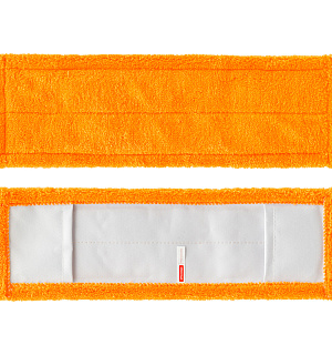 Швабра OfficeClean Professional, телеск.ручка 120см, пласт.флаун.40см, МОП микрофибра (карманы)