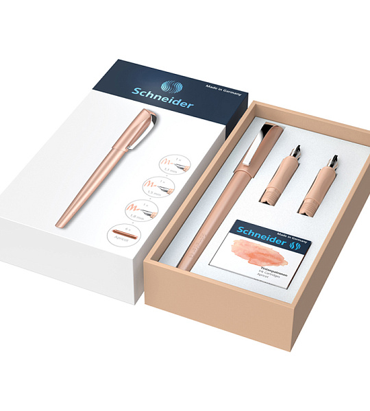 Подарочный набор Schneider "Callissima Абрикос", перьевая ручка, наконечник 1,5мм, наконечник 1,8мм
