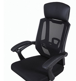 Кресло офисное BRABIX "Nexus ER-401", с подголовником, черное, 531835