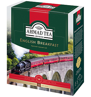 Чай Ahmad Tea "Английский завтрак", черный, 100 фольг. пакетиков по 2г