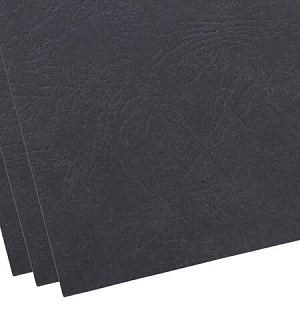 Обложки картонные для переплета, А4, КОМПЛЕКТ 100 шт., тиснение под кожу, 230 г/м2, черные, BRAUBERG, 530837