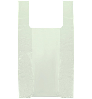 Пакет-майка OfficeClean, ПНД, 28+14*50см, 12мкм, рулон на втулке, 200шт., зеленый