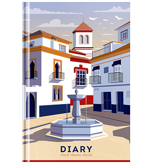 Ежедневник недатированный А5, 160л., 7БЦ OfficeSpace "Путешествия. Travel mood", глянцевая ламинация