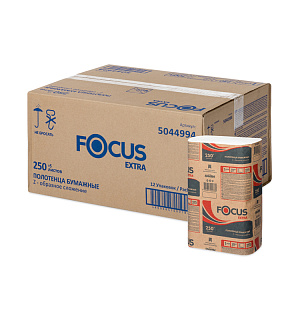 Полотенца бумажные лист. Focus (Z-сл) 1-слойные, 250л/пач. 21,5*24см, белые