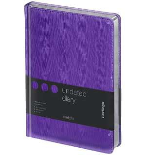 Ежедневник недатир. A5, 160л., кожзам, Berlingo "Starlight", серебр. срез, фиолетовый