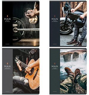 Тетрадь 48л., А5, клетка Greenwich Line "For Men", ТВИН-лак, 70г/м2