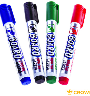 Набор маркеров для белых досок Crown "Multi Board" 04цв., пулевидный, 3мм, блистер