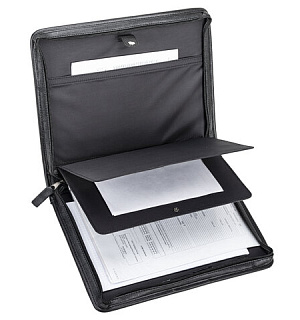 Папка из кожзаменителя на молнии с ручкой, 8-013