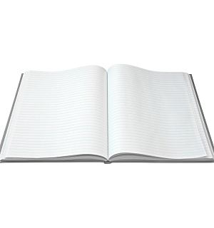 Книга учета OfficeSpace, А4, 96л., линия, 200*290мм, твердый переплет 7БЦ, блок офсетный