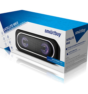 Колонка портативная Smartbuy Satellit 2, 2*5Вт, Bluetooth, MP3, FM-радио, подстветка, черный