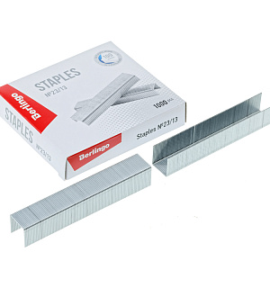 Скобы для степлера №23/13 Berlingo, оцинкованные, 1000шт.