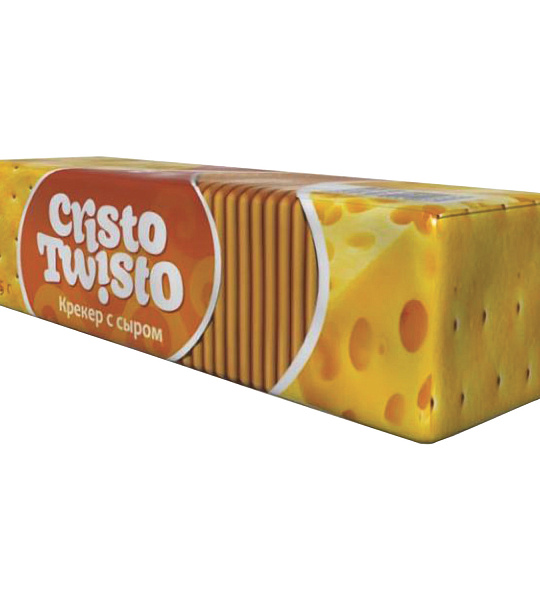 Печенье БЕЛОГОРЬЕ "Кристо-Твисто", крекер с сыром, 205 г, 44-25