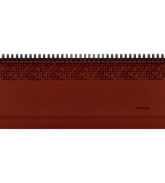 Планинг недатированный, 64л., 330*130мм, кожзам, Berlingo "Vivella Prestige", коричневый