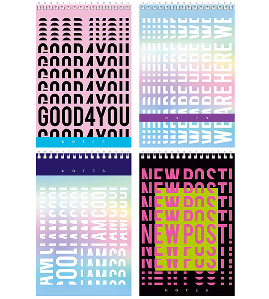 Блокнот А6 60л. на гребне BG "New post"