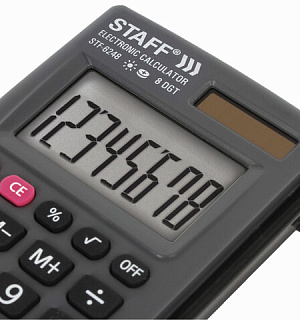 Калькулятор карманный STAFF STF-6248 (104х63 мм), 8 разрядов, двойное питание, 250284
