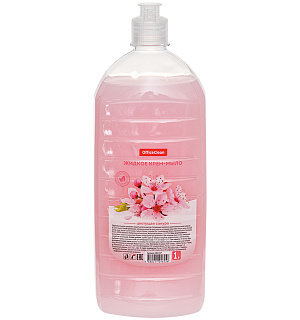 Мыло-крем жидкое OfficeClean "Цветущая сакура", с дозатором, 1л