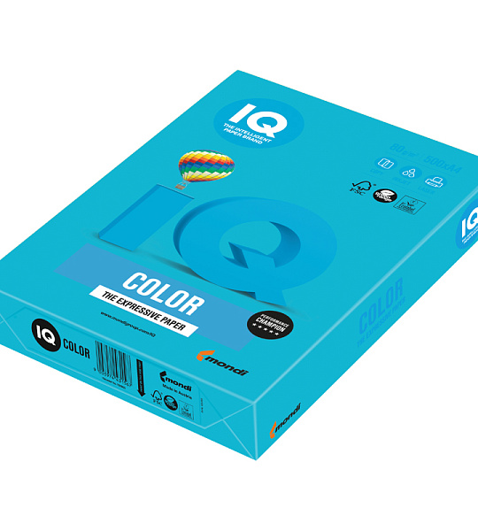 Бумага IQ "Color intensive" А4, 80г/м2, 500л. (светло-синий)